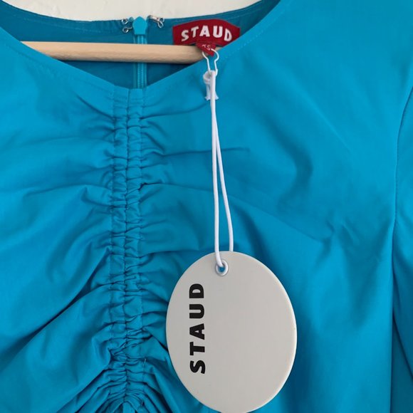 SOLD NWT Staud Tangier Cutout Ruched Maxi Dress XS - Picture 4 of 15